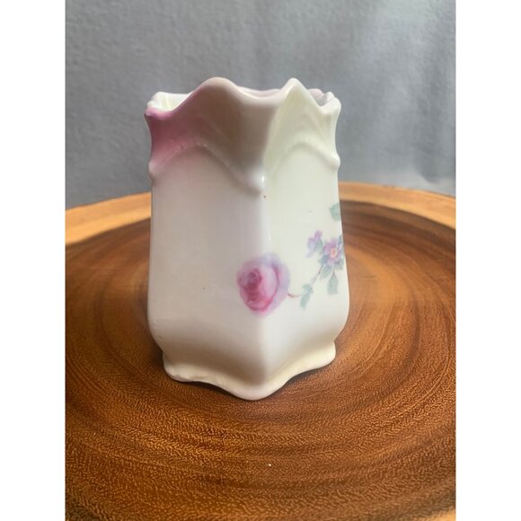 Vintage German Porcelain Creamer Pitcher with Floral Pattern 4 inch tall - Picture 13 of 14